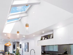 opening skylights in kitchen with nice lights hanging in melbourne